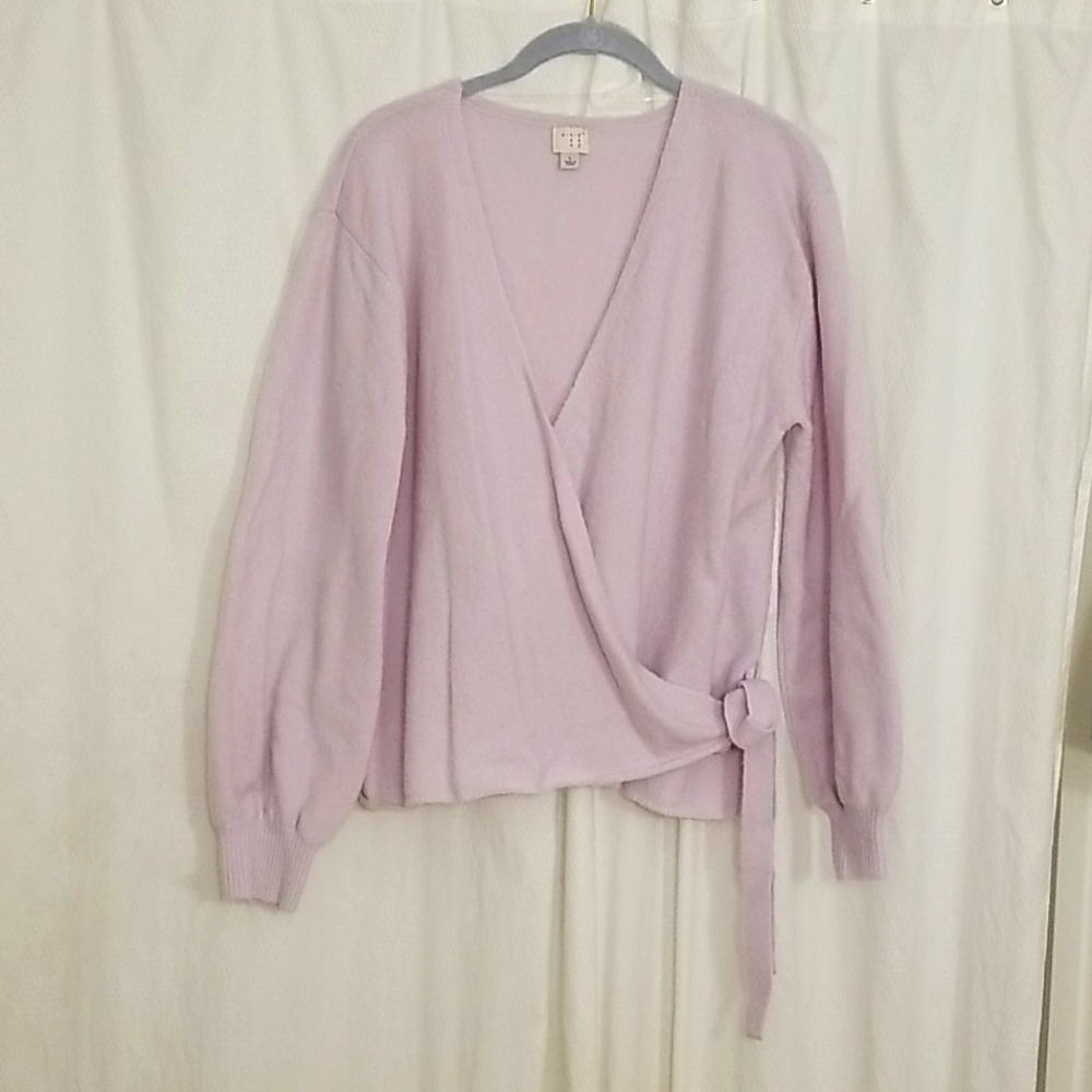Faux-wrap sweater
